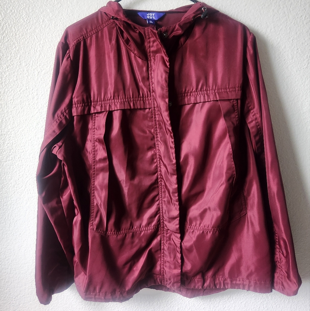 JoyLab Maroon Rain Jacket Pockets XL